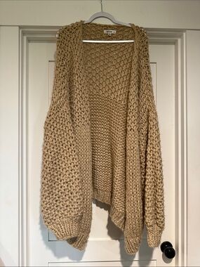 Missguided Chunky Open-Front Cardigan - Tan